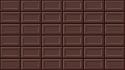こげ茶色の板チョコのイラスト背景（シームレスパターン）