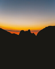 sunset over the mountains