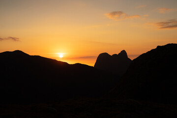 golden hour in the mountains