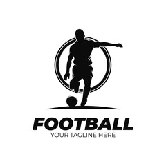 Soccer player logo design templates