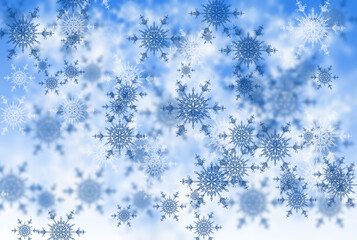 christmas background with snowflakes