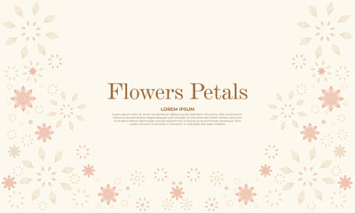 flat beautiful abstract flowers petals background