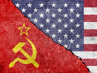 It combines the flags of United States and Soviet Union , tells the concept of communication and...