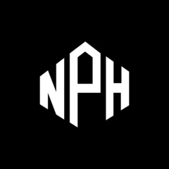 NPH letter logo design with polygon shape. NPH polygon and cube shape logo design. NPE hexagon vector logo template white and black colors. NPH monogram, business and real estate logo.