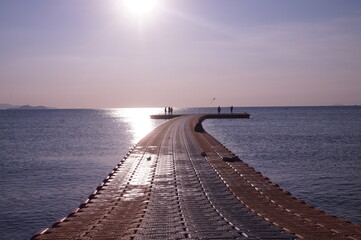 The path to sunrise/sunset