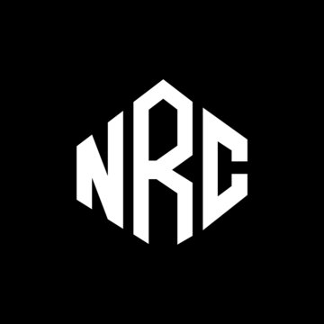NRC letter logo design with polygon shape. NRC polygon and cube shape logo design. NRC hexagon vector logo template white and black colors. NRC monogram, business and real estate logo.
