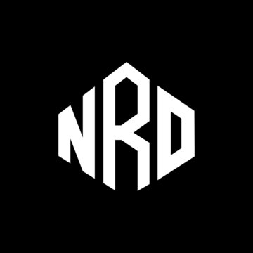 NRO letter logo design with polygon shape. NRO polygon and cube shape logo design. NRO hexagon vector logo template white and black colors. NRO monogram, business and real estate logo.