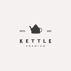 kettle logo design vintage. kettle shop logo design on isolated background

