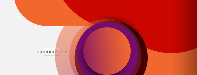 Creative geometric wallpaper. Minimal abstract background. Circles composition vector illustration for wallpaper banner background or landing page