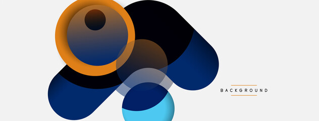 Creative geometric wallpaper. Minimal abstract background. Circles composition vector illustration for wallpaper banner background or landing page