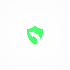 shield logo vector simple and elegant design