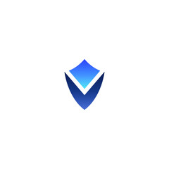 shield logo vector simple and elegant design