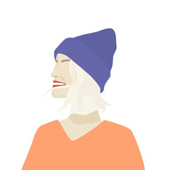 woman with hat vector illustrator