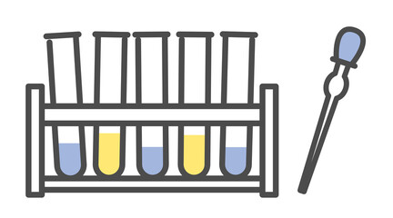 simple line illustration of test tube