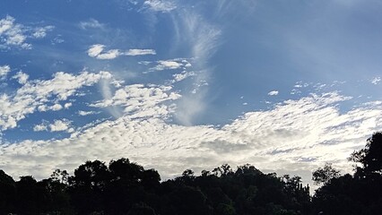 clouds in the mountains