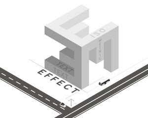 Editable isometric text effect vector design + tutorial. Created using AI CS6.