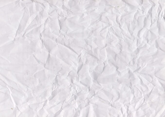 Crumpled white paper texture background