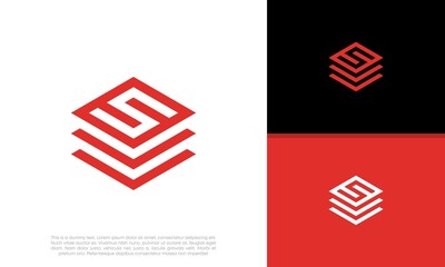 Initials S. SE logo design. Initial Letter Logo.	
