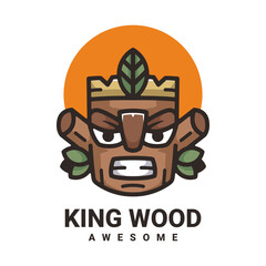 Illustration vector graphic of King Wood, good for logo design