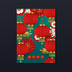 chinese new year poster design template