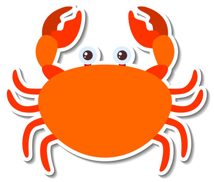 recommend clip art: Crab sea animal cartoon sticker