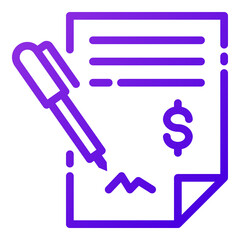 contract icon illustration