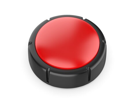 Blank Applause And Cheers Noise Button Buzzer For Office Soccer Party And Gag Gift. 3d Render Illustration.