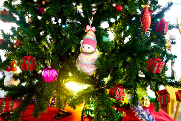 christmas tree and decorations