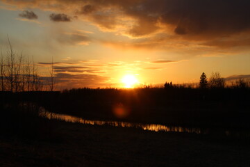 Sunset Glow On The Wetlands