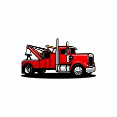Fototapeta na wymiar towing truck - service truck isolated vector design 