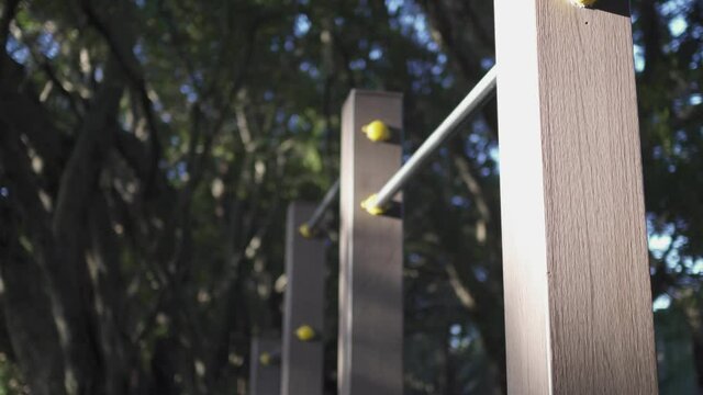 Horizontal bars in the park.