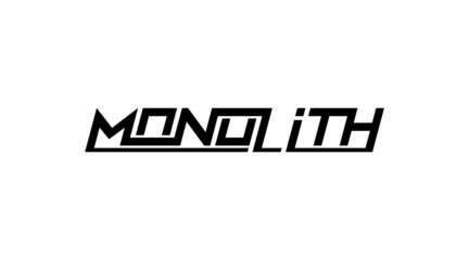Monolith typography logo design.