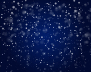 Fondo azul con nieve fuera de foco.