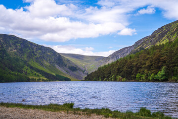 lake and mountains