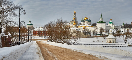 Russia. Sergiev Posad. Holy Trinity Lavra of St. Sergius. Travel and tourism on the Golden Ring of Russia