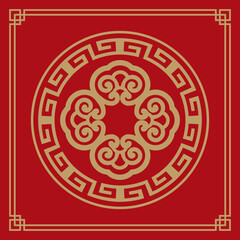 Traditional Chinese pattern, frame and border. 