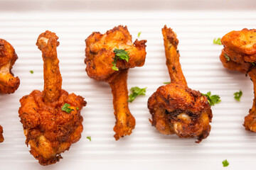Chicken lollipop snack or starter recipe from India