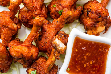Chicken lollipop snack or starter recipe from India