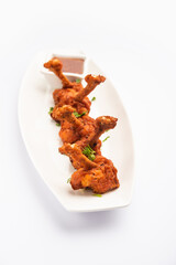 Chicken lollipop snack or starter recipe from India