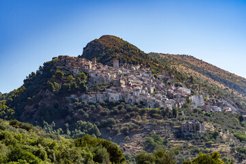 landscape with blue sky