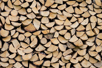 firewood stacked in a pile
