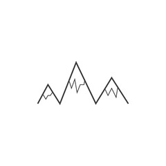 Mountain icon Logo Template Vector illustration design