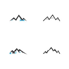 Mountain icon Logo Template Vector illustration design