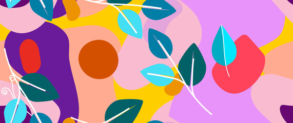 Bold Pattern Tropical Leaf Jungle Modern Motif