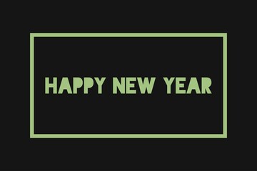Happy new year flat typography text vector design 