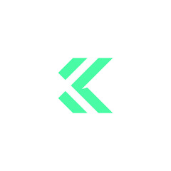 initial logo K design vector