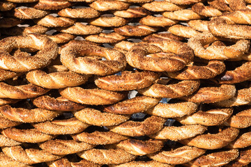 Turkish Sesame bagel. Adana simit.