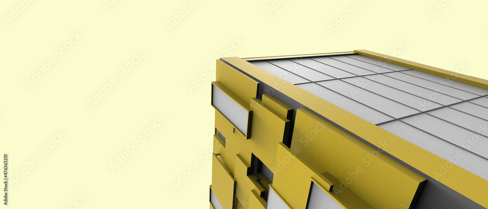 Aufkleber architecture background and geometric shape for futuristic technology digital concept with a busines