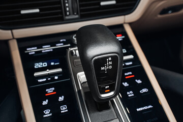 Car automatic gearbox shift handle stick of modern and luxury crossover