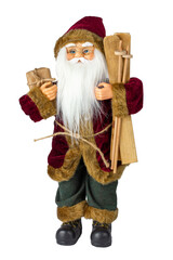 Statuette of an old man on a white background. Fairy wizard. Children's toy.
